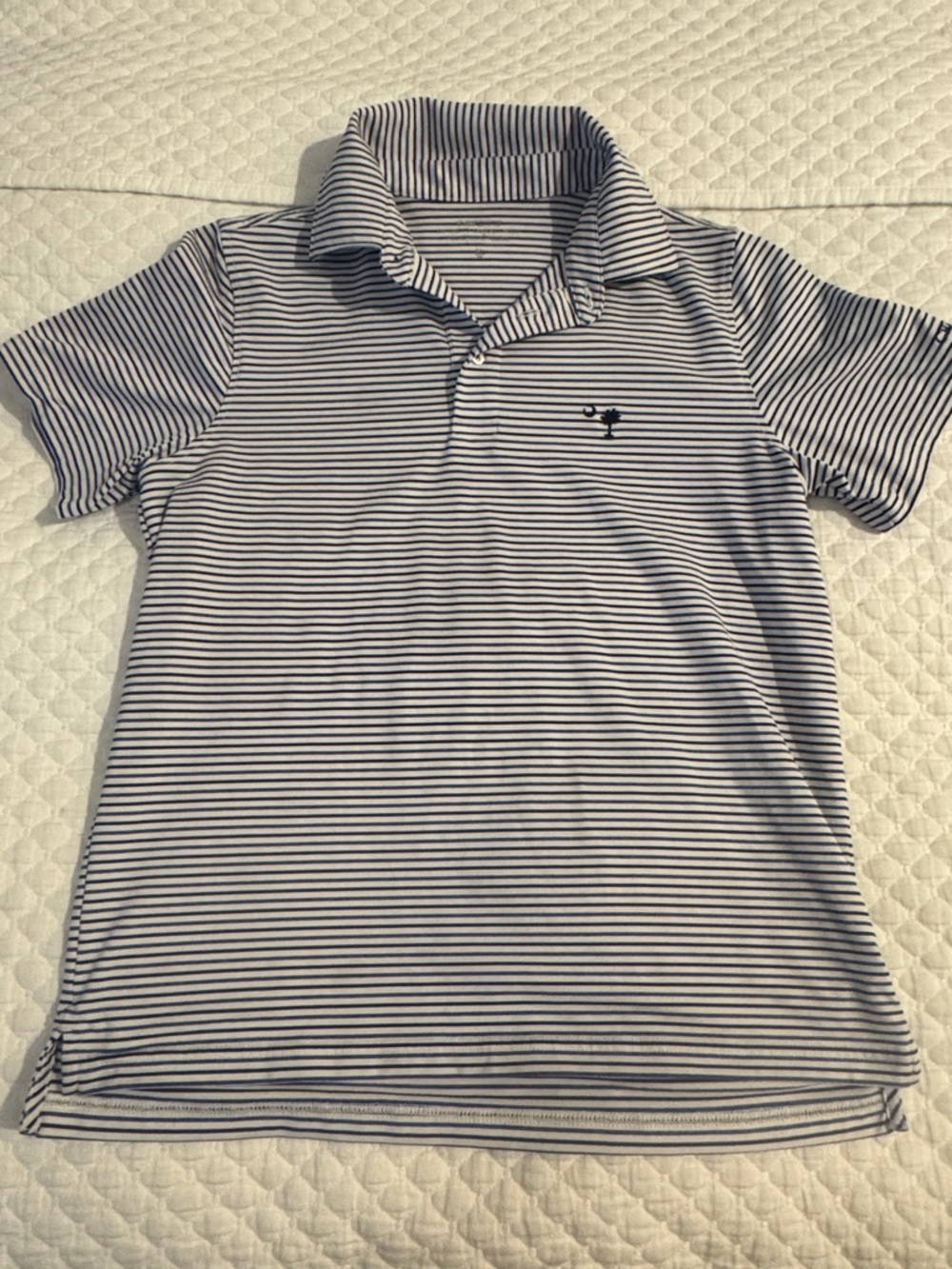 Vineyard Vines Navy & White Striped Polo